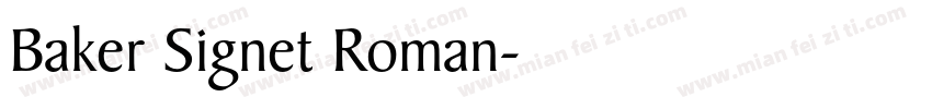 Baker Signet Roman字体转换